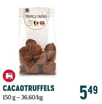 Promotions Cacaotruffels - Produit Maison - Delhaize - Valide de 16/11/2023 à 03/01/2024 chez Delhaize