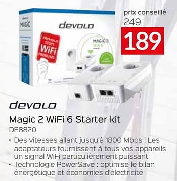 Promotions Devolo magic 2 wifi 6 starter kit de8820 - Devolo - Valide de 11/12/2023 à 31/12/2023 chez Selexion