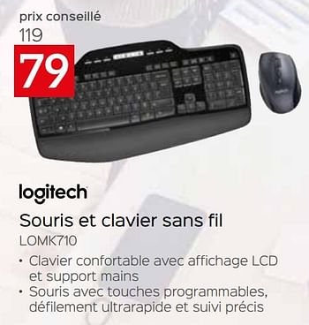Promotions Logitech souris et clavier sans fil lomk710 - Logitech - Valide de 11/12/2023 à 31/12/2023 chez Selexion