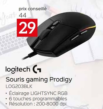 Promotions Logitech souris gaming prodigy log203blk - Logitech - Valide de 11/12/2023 à 31/12/2023 chez Selexion