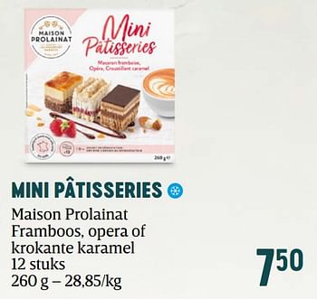 Promotions Mini pâtisseries maison prolainat - Maison Prolainat - Valide de 16/11/2023 à 03/01/2024 chez Delhaize