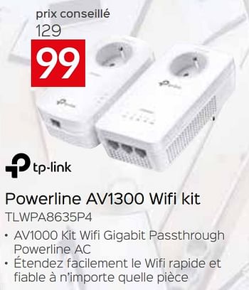 Promotions Tp-link powerline av1300 wifi kit tlwpa8635p4 - TP-LINK - Valide de 11/12/2023 à 31/12/2023 chez Selexion