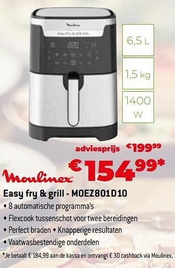 Promotions Moulinex easy fry + grill - moez801d10 - Moulinex - Valide de 11/12/2023 à 31/12/2023 chez Exellent
