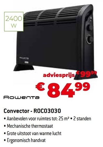 Promoties Rowenta convector - roco3030 - Rowenta - Geldig van 11/12/2023 tot 31/12/2023 bij Exellent