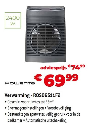 Promoties Rowenta verwarming - roso6511f2 - Rowenta - Geldig van 11/12/2023 tot 31/12/2023 bij Exellent