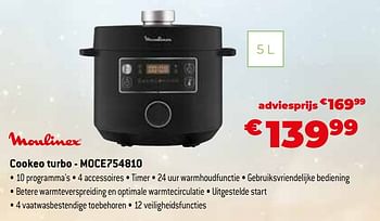 Promoties Moulinex cookeo turbo - moce754810 - Moulinex - Geldig van 11/12/2023 tot 31/12/2023 bij Exellent