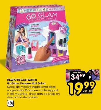 Promoties Cool maker goglam u-nique nail salon - Spin Master - Geldig van 19/12/2023 tot 31/12/2023 bij ToyChamp