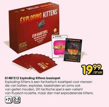 Promoties Exploding kittens basisspel - Asmodee - Geldig van 19/12/2023 tot 31/12/2023 bij ToyChamp
