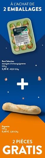 Promotions Boni selection escargots à la bourguignonne - Boni - Valide de 13/12/2023 à 31/12/2023 chez OKay