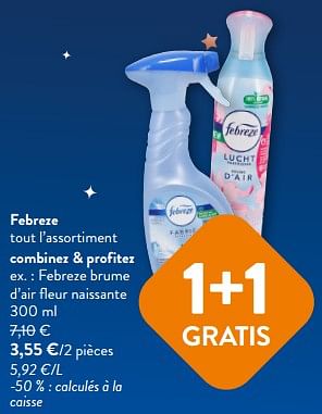 Promoties Febreze brume d’air fleur naissante - Febreze - Geldig van 13/12/2023 tot 31/12/2023 bij OKay