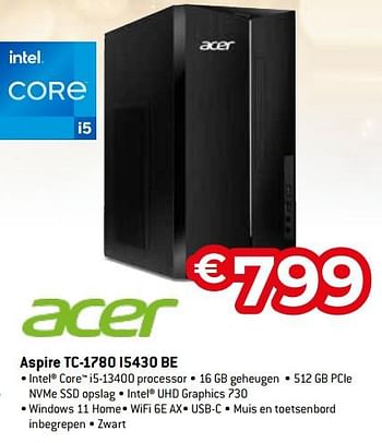 Promotions Acer aspire tc-1780 i5430 be - Acer - Valide de 11/12/2023 à 31/12/2023 chez Exellent