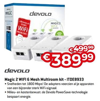 Promoties Devolo magic 2 wifi 6 mesh multiroom kit - itde8933 - Devolo - Geldig van 11/12/2023 tot 31/12/2023 bij Exellent