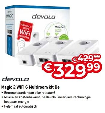 Promoties Devolo magic 2 wifi 6 multiroom kit be - Devolo - Geldig van 11/12/2023 tot 31/12/2023 bij Exellent