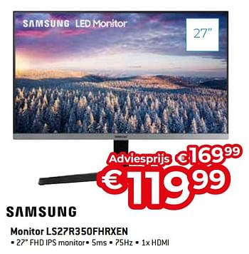 Promoties Samsung monitor ls27r350fhrxen - Samsung - Geldig van 11/12/2023 tot 31/12/2023 bij Exellent