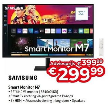 Promoties Samsung smart monitor m7 - Samsung - Geldig van 11/12/2023 tot 31/12/2023 bij Exellent