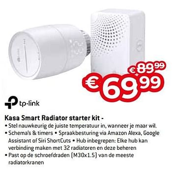 Promoties Tp-link kasa smart radiator starter kit - TP-LINK - Geldig van 11/12/2023 tot 31/12/2023 bij Exellent