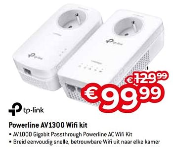 Promoties Tp-link powerline av1300 wifi kit - TP-LINK - Geldig van 11/12/2023 tot 31/12/2023 bij Exellent