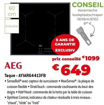 Promotions Aeg taque - ayiar64413fb - AEG - Valide de 11/12/2023 à 31/12/2023 chez Exellent