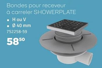 Promotions Bondes pour receveur à carreler showerplate - Aurlane - Valide de 25/10/2023 à 31/12/2023 chez Mr. Bricolage