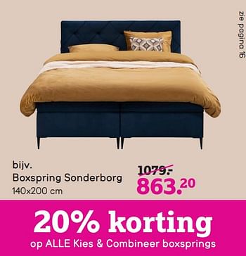 Promoties Boxspring sonderborg - Huismerk - Leen Bakker - Geldig van 28/11/2023 tot 02/01/2024 bij Leen Bakker