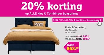 Promoties Boxsprings sonderborg - Huismerk - Leen Bakker - Geldig van 28/11/2023 tot 02/01/2024 bij Leen Bakker