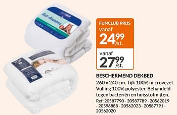 Promoties Beschermend dekbed - Huismerk - Fun - Geldig van 27/12/2023 tot 31/12/2023 bij Fun