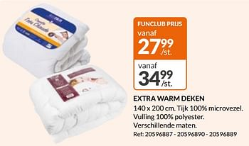 Promoties Extra warm deken - Huismerk - Fun - Geldig van 27/12/2023 tot 31/12/2023 bij Fun