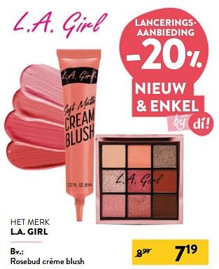 Promoties Rosebud crème blush - L.A. Girl - Geldig van 20/12/2023 tot 02/01/2024 bij DI