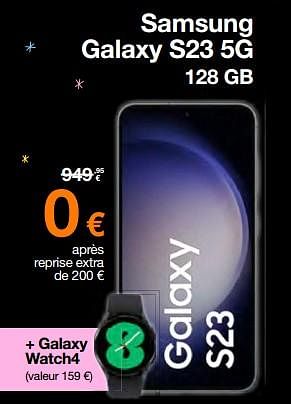 Promotions Samsung galaxy s23 5g 128 gb - Samsung - Valide de 18/12/2023 à 31/12/2023 chez Orange
