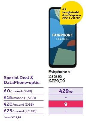 Promoties Fairphone 4 128 gb 5g - Fairphone - Geldig van 15/12/2023 tot 31/01/2024 bij Proximus