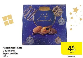 Promotions Assortiment café gourmand esprit de fête - Esprit de Fête - Valide de 29/11/2023 à 01/01/2024 chez Carrefour