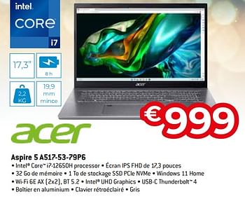 Promotions Acer aspire 5 a517-53-79p6 - Acer - Valide de 11/12/2023 à 31/12/2023 chez Exellent