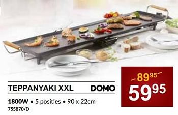Promoties Domo elektro teppanyaki xxl - Domo elektro - Geldig van 07/12/2023 tot 31/12/2023 bij HandyHome