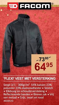 Promoties Flexi vest met versterking - Facom - Geldig van 07/12/2023 tot 31/12/2023 bij HandyHome
