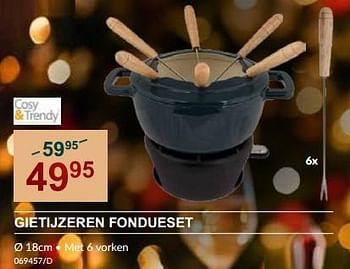 Promoties Gietijzeren fondueset - Cosy & Trendy - Geldig van 07/12/2023 tot 31/12/2023 bij HandyHome