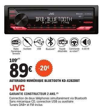 JVC Jvc autoradio numérique bluetooth kd-x2820bt - En promotion chez  E.Leclerc