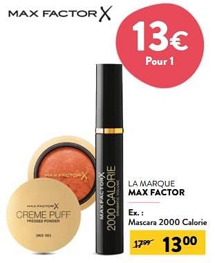 Promotions Mascara 2000 calorie - Max Factor - Valide de 20/12/2023 à 02/01/2024 chez DI