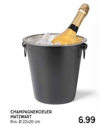 Promoties Champagnekoeler matzwart - Huismerk - Xenos - Geldig van 25/12/2023 tot 31/12/2023 bij Xenos