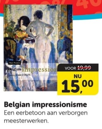 Promoties Belgian impressionisme - Huismerk - Boekenvoordeel - Geldig van 27/12/2023 tot 31/12/2023 bij BoekenVoordeel
