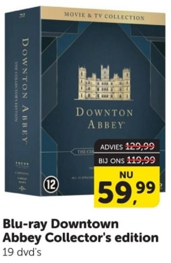 Promoties Blu-ray downtown abbey collector`s edition - Huismerk - Boekenvoordeel - Geldig van 27/12/2023 tot 31/12/2023 bij BoekenVoordeel