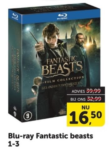 Promoties Blu-ray fantastic beasts 1-3 - Huismerk - Boekenvoordeel - Geldig van 27/12/2023 tot 31/12/2023 bij BoekenVoordeel