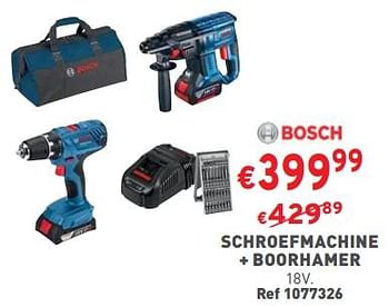 Promoties Bosch schroefmachine + boorhamer - Bosch - Geldig van 27/12/2023 tot 31/12/2023 bij Trafic