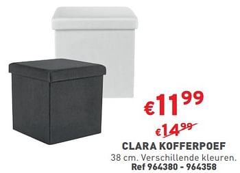 Promoties Clara kofferpoef - Huismerk - Trafic  - Geldig van 27/12/2023 tot 31/12/2023 bij Trafic