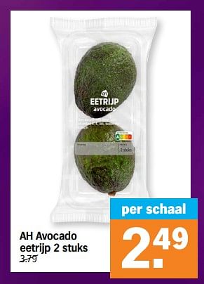 Promoties Ah avocado eetrijp - Huismerk - Albert Heijn - Geldig van 27/12/2023 tot 01/01/2024 bij Albert Heijn