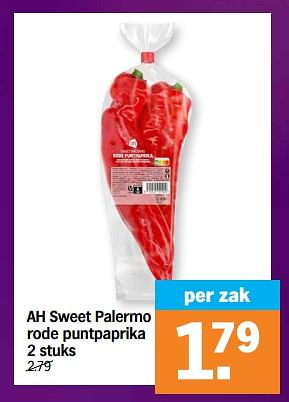 Promoties Ah sweet palermo rode puntpaprika - Huismerk - Albert Heijn - Geldig van 27/12/2023 tot 01/01/2024 bij Albert Heijn