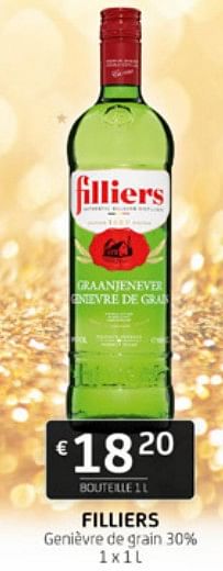 Promotions Filliers geniévre de grain - Filliers - Valide de 15/12/2023 à 31/12/2023 chez BelBev