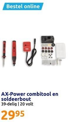 Promotions Ax-power combitool en soldeerbout - AX Power - Valide de 27/12/2023 à 02/01/2024 chez Action