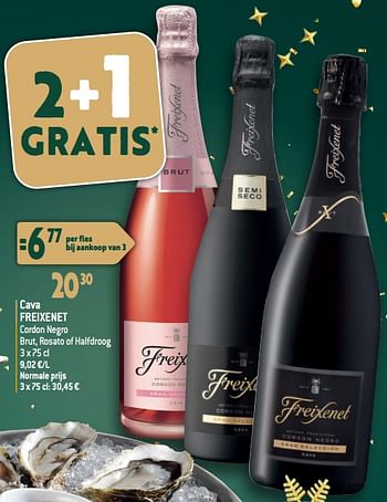 Promotions Cava freixenet cordon negro brut, rosato of halfdroog - Freixenet - Valide de 27/12/2023 à 02/07/2024 chez Smatch