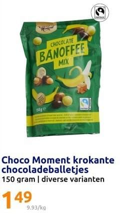 Promotions Choco moment krokante chocoladeballetjes - Choco Moment - Valide de 27/12/2023 à 02/01/2024 chez Action