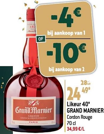 Promotions Likeur 40° grand marnier - Grand Marnier - Valide de 27/12/2023 à 02/07/2024 chez Smatch